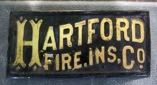 Old Tin Advertising Signs - Hartford Fire Ins.  Co.  & Home York 2
