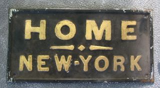 Old Tin Advertising Signs - Hartford Fire Ins.  Co.  & Home York 3