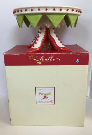 Department 56 Patience Brewster Krinkles High Heel Shoes Cake Stand Plate Rare