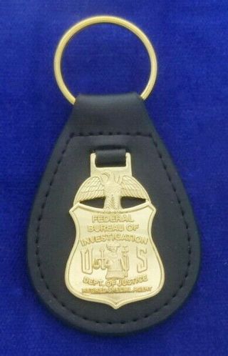 Retired Fbi Leather Key Ring