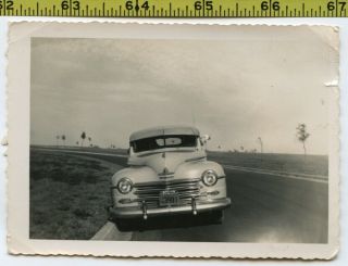 Vintage 1951 Car & Auto Photo / 1949 Plymouth Deluxe With Dallas License Plate