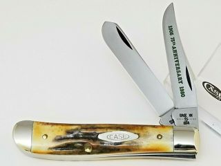 1980 Case Xx 5207 Sp Ssp 75th Anniversary Mini Trapper Knife 3 1/2 " Stag Handles