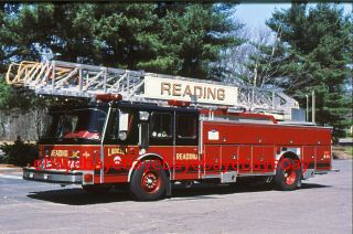Fire Apparatus Slide,  Ladder 1,  Reading / Ma,  1990 E - One