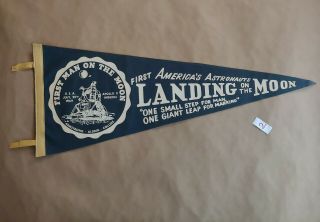 Apollo 11 First Moon Landing Felt Pennant 1969 50th Anniversary Nasa 2