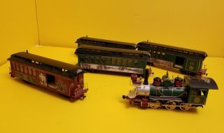 Thomas Kinkade Christmas Express Train Engine And 4 More