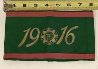 Vintage 1916 Rising Armband Gold Printed Lettering,  Top Quality,
