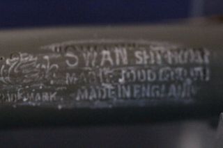 Swan Mabie Todd Self Filler 3130 Fountain Pen in Grey with Gold Trim Circa 1940 3