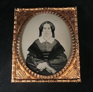 Great 1/6 Plate Ambrotype Image In The Style Of An 1820s Portrait Painting