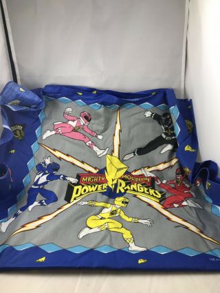 Mighty Morphin Power Rangers Fabric Pillow Squares Vintage Mmpr