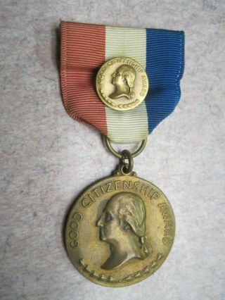 Vtg Daughters Of American Revolution Dar Good Citizenship Award Medal And Pin