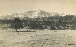 C - 1910 Colorado Colorado View Pikes Peak Rppc Real Photo Postcard 11330