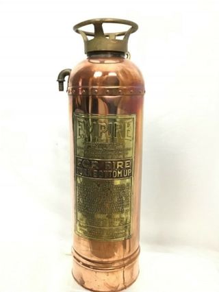 Vintage 1900’s Copper & Brass Fire Extinguisher