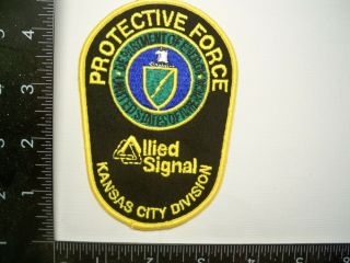Federal Doe Allied Signal Contractor Pf Security Patch Kansas City,  Mo Police