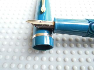 VINTAGE TURQUOISE CONWAY STEWART 150 FOUNTAIN PEN AND PENCIL SET 4