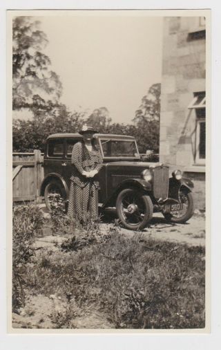 TWO OLD REAL PHOTO CARDS VINTAGE CAR REG JH 5601 READING AROUND 1935 3