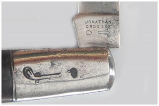 Antique Jonathan Crooks Sheffield England Folding Knife Heart Pistol 5 
