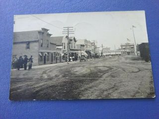 1908 Pigeon,  Michigan Real Photo Postcard,  Main Street North