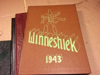 4 High School Yearbooks WINNESHIEK 1942 1943 1944 1945 La Crosse Wisconsin WWII 3