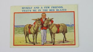 Vintage Comic Postcard Butlins Redcoat Beach Holiday Photography Seaside Donkeys