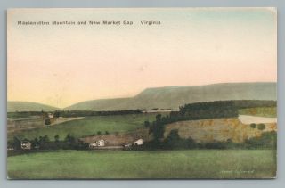 Massanutten & Market—rare Handcolored Virginia—shenandoah Valley—luray 1930s