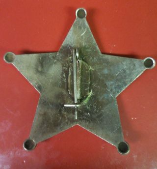 Old West Virginia City Marshal silver star lawman badge BW76 2