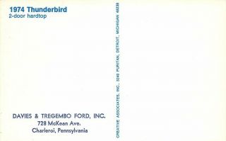 Davies & Tregembo Ford Inc 1974 Thunderbird Charleroi Pa Creative Associates 2