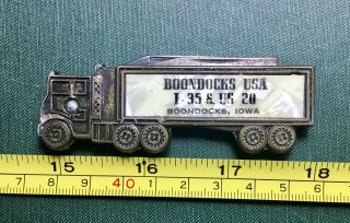 Boondocks USA Boondocks Iowa Antique IA Truck Shaped Advertising Pocket Knife 4