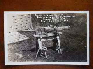 York Crown Point Breach Loading Cannon 200 Years Old Rppc Ca 1920