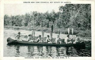 York Photo Postcard: Ny Councils,  Boy Scouts Of America Mile River,  Ny