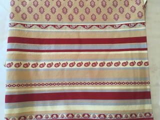 Vent Du Sud Cotton Indienne Print Tablecloth 54” X 92” Pale Yellow Red France