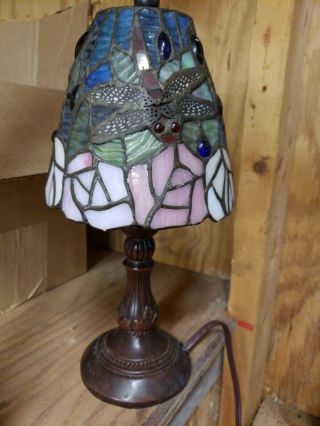 Dragonfly Stained Glass Style Lamp