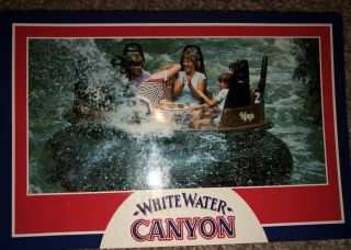 Kings Island Ohio Amusement Park Vintage Postcard White Water Canyon Photo