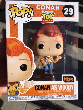 Sdcc Comic Con 2019 Conan As Woody Disney Pixar Toy Story 4 Funko Pop Figure
