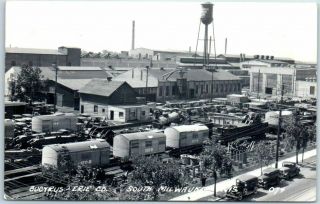 South Milwaukee,  Wisconsin Rppc Real Photo Postcard " Bucyrus - Erie Co.  " 1955