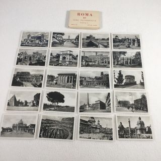 Rome Souvenir Photographs Vintage 1930s Set Of 20 Italy Photos 3.  5” X 2.  25”