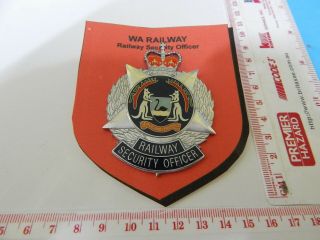 Wa Railway Security Officer Cap Badge & Rare
