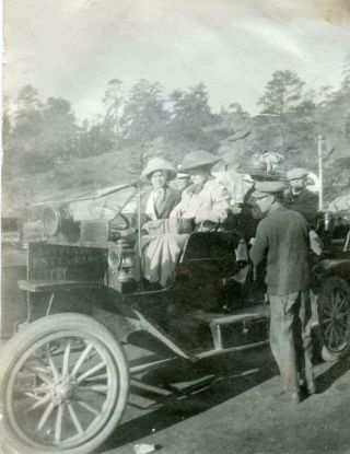 Kj519 Vtg Photo Car Loaded Up,  Loveland Estes Park,  Co C Early 1900 
