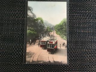 China Hong Kong 1910 Trams At Queens Road East At Arsenal