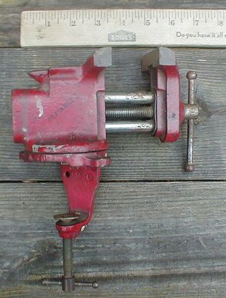 Vintage Stanley Defiance Small Hobby Swivel Anvil Clamp On Bench Vise 2 - 1/2 " Usa