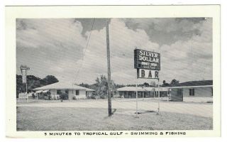 1950 Oneco Motel & Silver Dollar Bar Bradenton & Sarasota Florida Roadside Pc