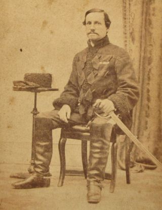 Cdv Soldier Victorian Egan Officer Military Boots London Named Edwards