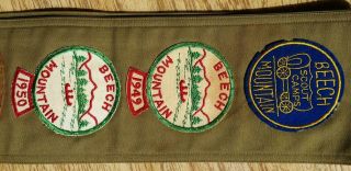 Camp Beech Mountain 1948 1949 1950 Sash 27 Merit Badges