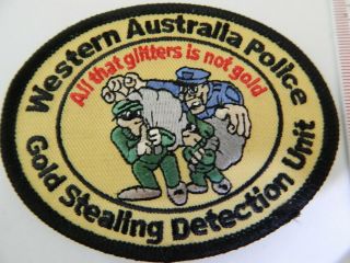 Western Australia Police Gold Stealing Detection Unit Patch