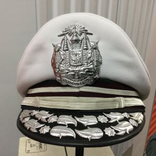 Thailand National Police Peaked Service Cap High Ranking Officer 1970s.