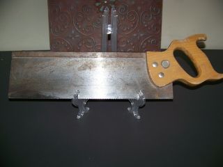 Antique Henry Disston & Son Saw Cast Steel Back Saw - 14 " - Miter/dovetail