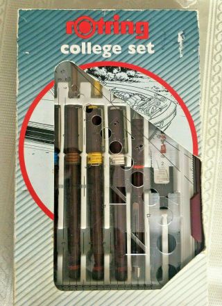 Vintage Rotring Rapidograph College Pen Set - Germany