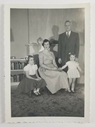 Vintage Photograph Formal Portrait Of A Family Fashion