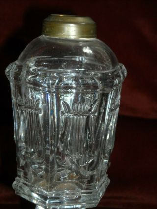 ANTIQUE BRYCE BROS FLINT GLASS HARP WHALE OIL LAMP PITTSBURGH 1840 - 1850 ' S 2