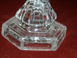 ANTIQUE BRYCE BROS FLINT GLASS HARP WHALE OIL LAMP PITTSBURGH 1840 - 1850 ' S 5