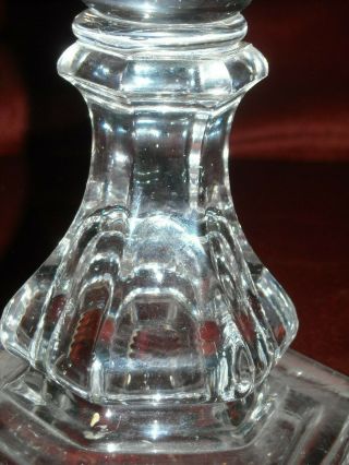 ANTIQUE BRYCE BROS FLINT GLASS HARP WHALE OIL LAMP PITTSBURGH 1840 - 1850 ' S 6